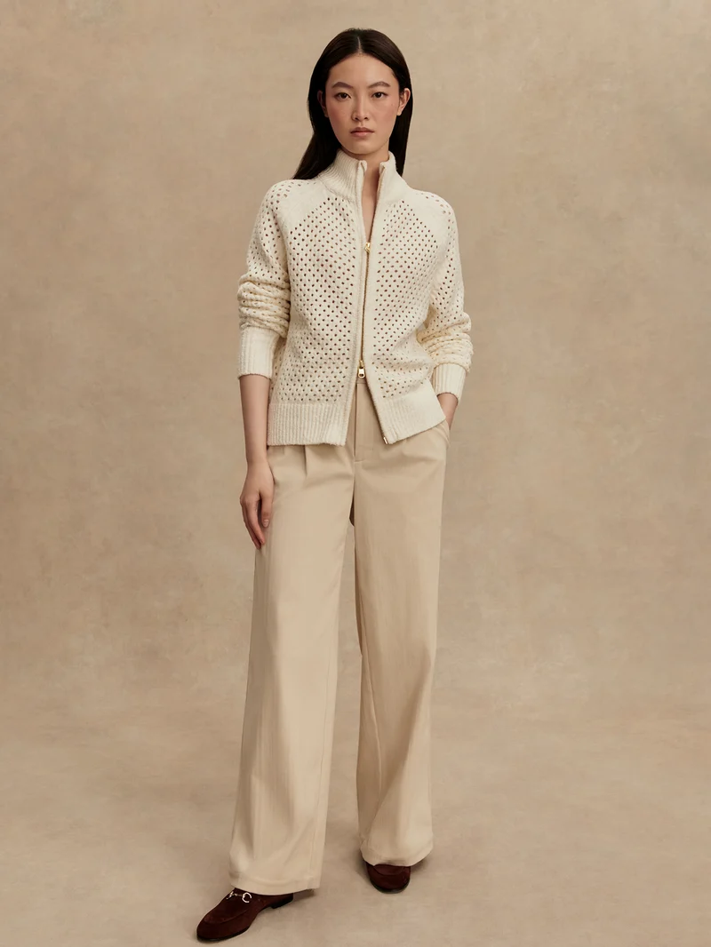 Mandy Boucle Zip-Through Knit