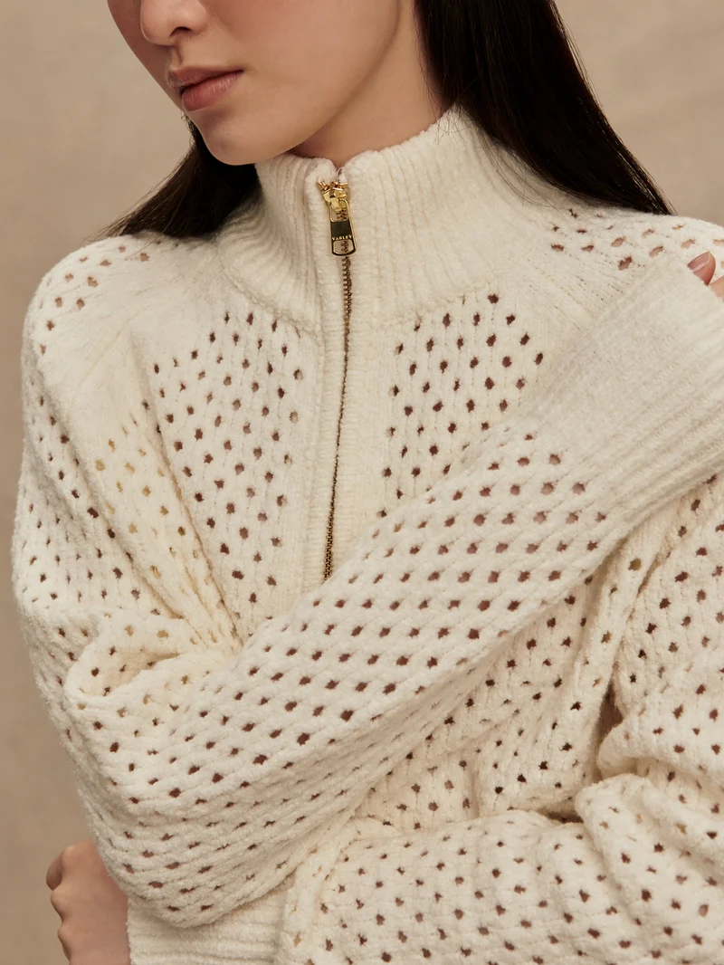 Mandy Boucle Zip-Through Knit