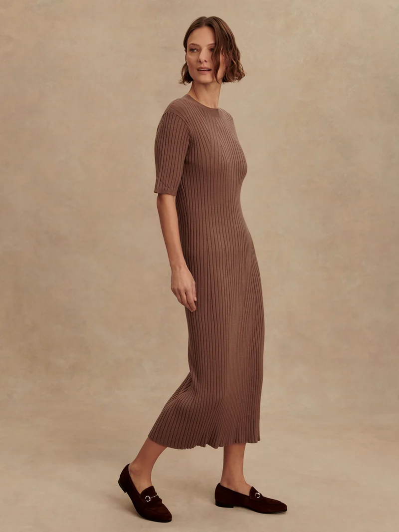 Maeve 2.0 Rib Knit Midi Dress