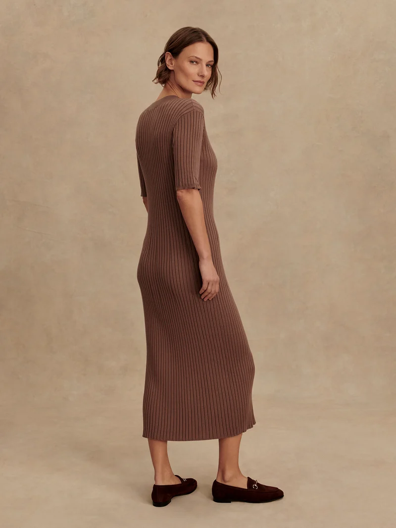 Maeve 2.0 Rib Knit Midi Dress