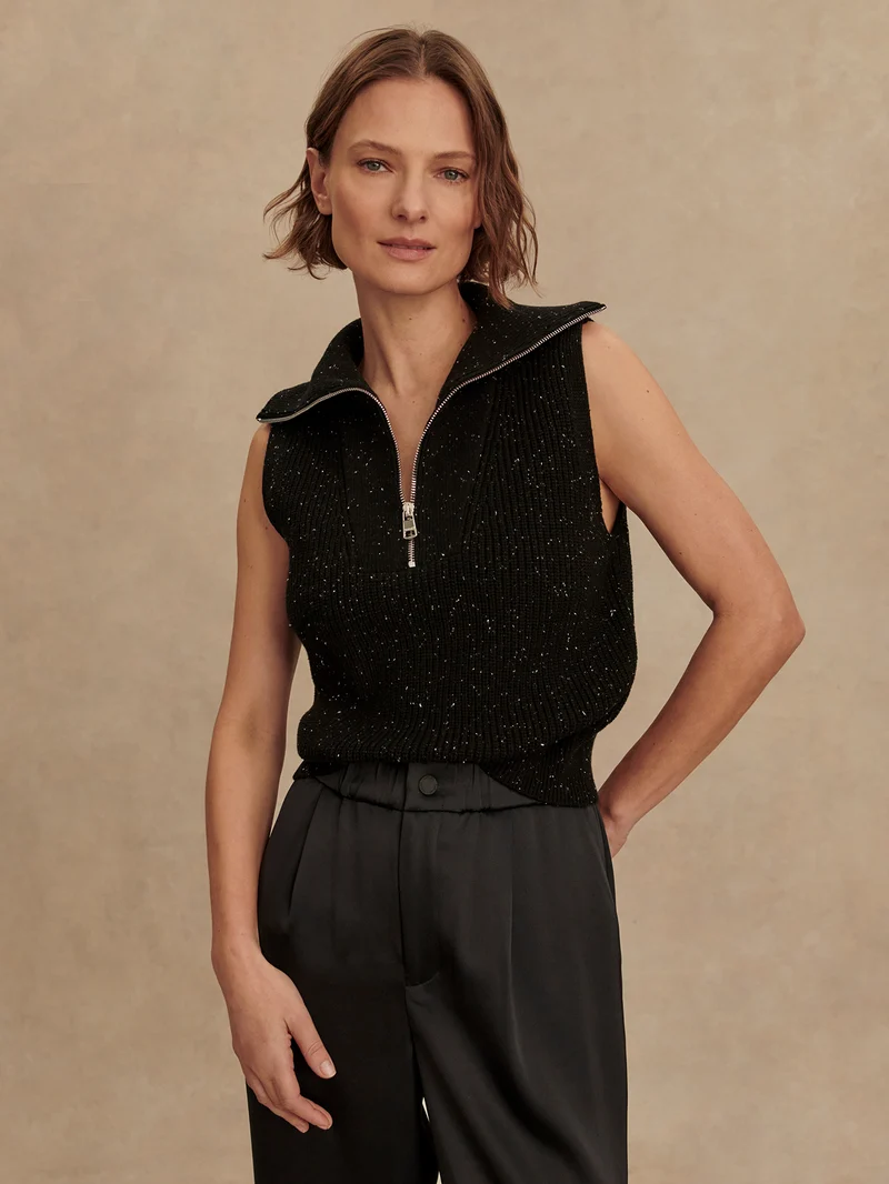 Hally Half Zip Rib Vest