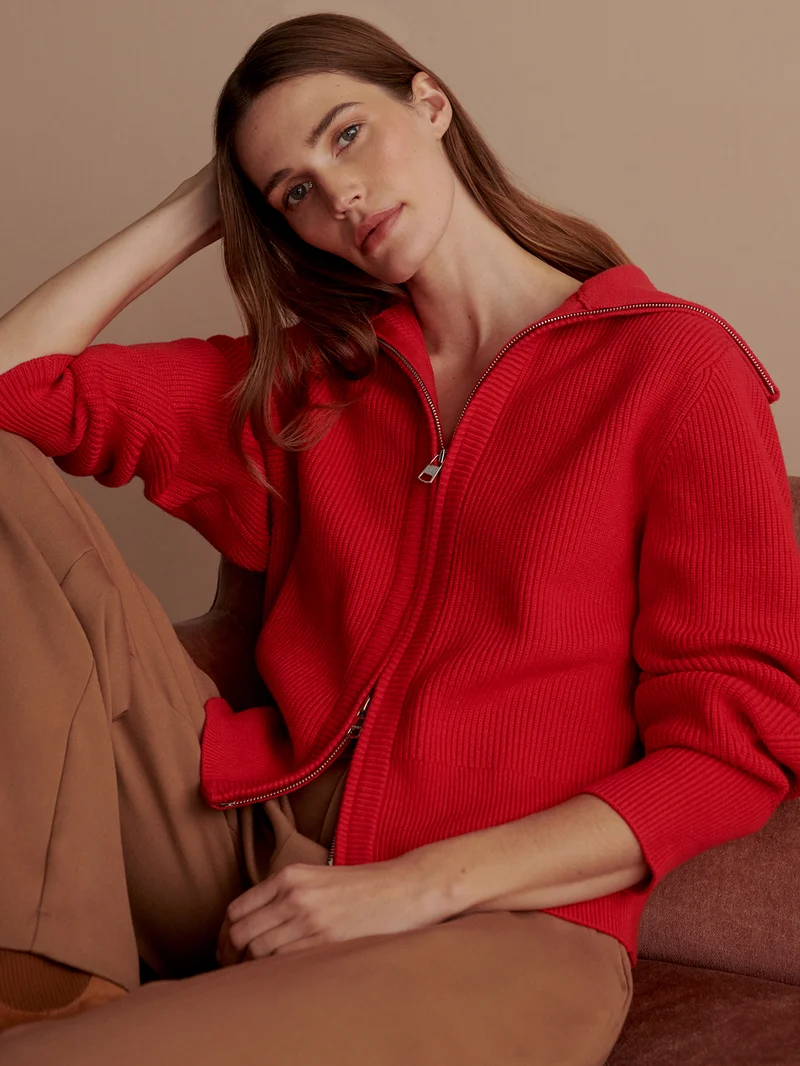 Enrico Zip-Through Knit Jacket