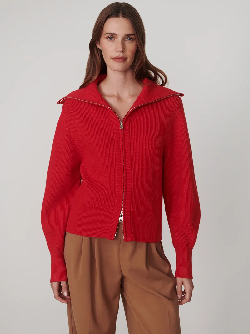 Enrico Zip-Through Knit Jacket