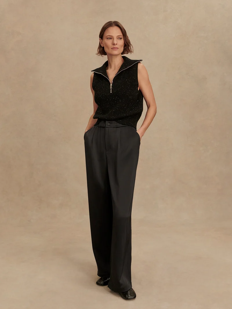 Light Satin Wide Leg Pant Regular