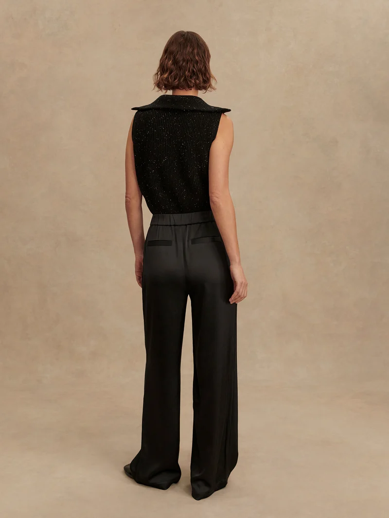 Light Satin Wide Leg Pant Regular