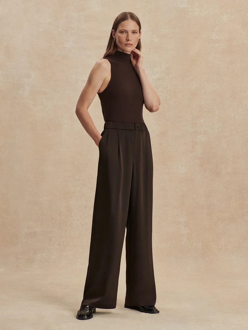 Light Satin Wide Leg Pant Regular