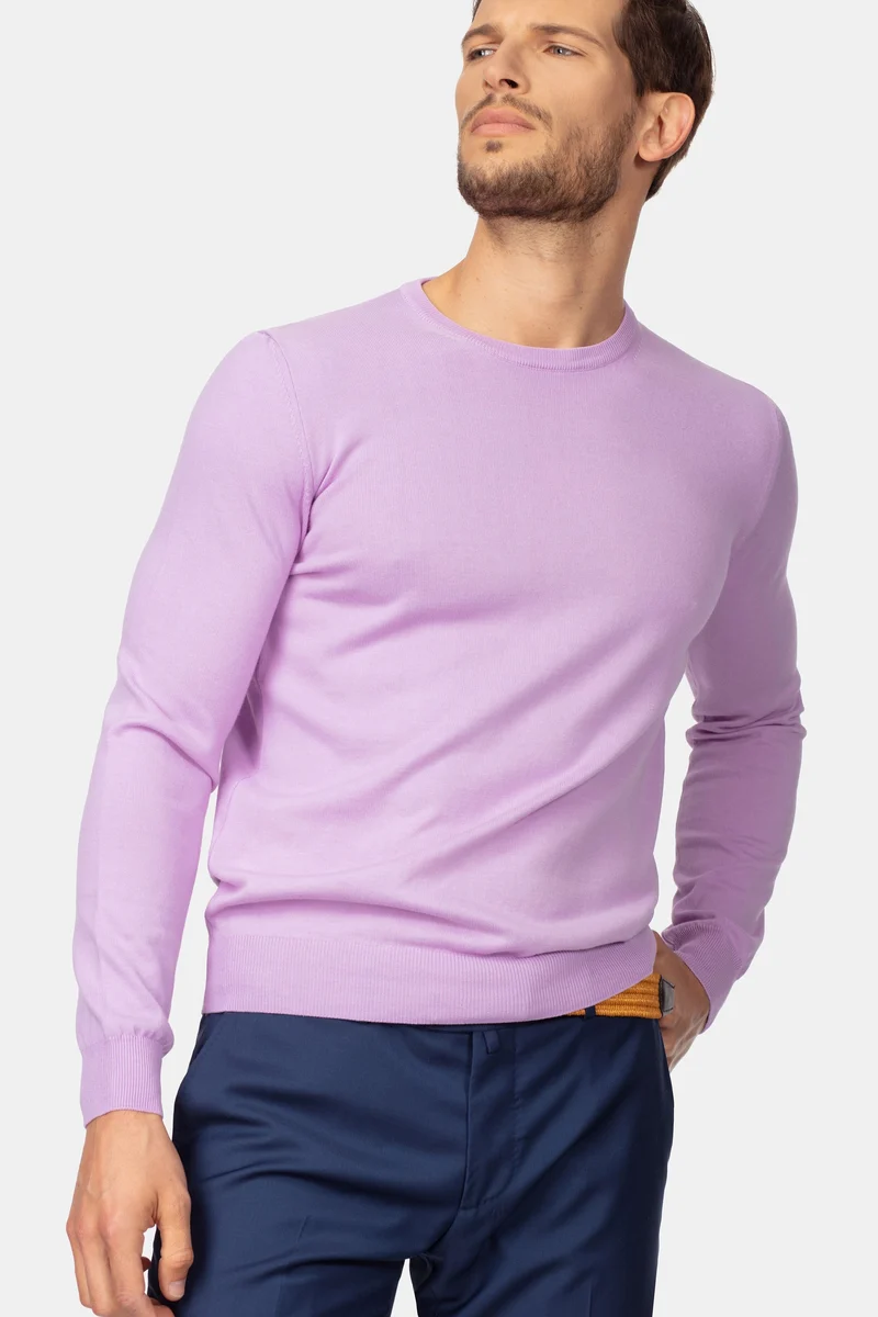 Maglia girocollo in cotone - GLICINE