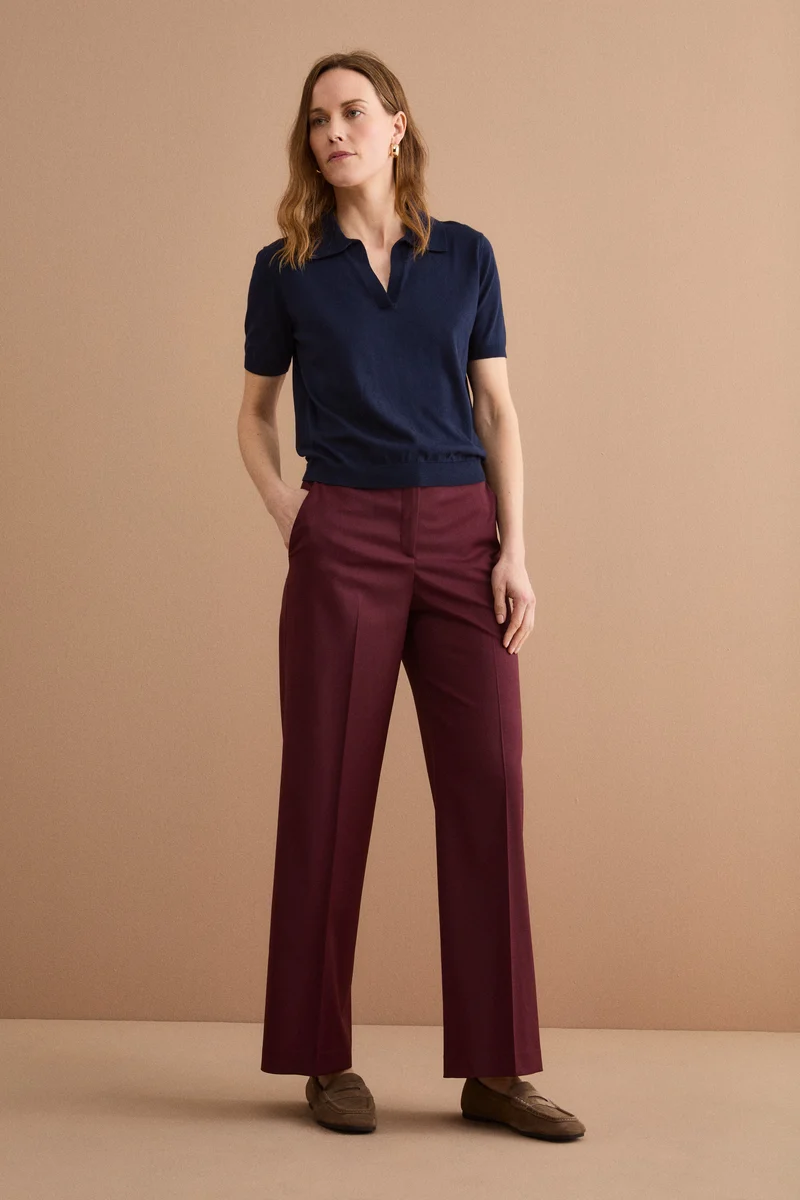 Polo Derby Mezza Manica in Cotone - BLU