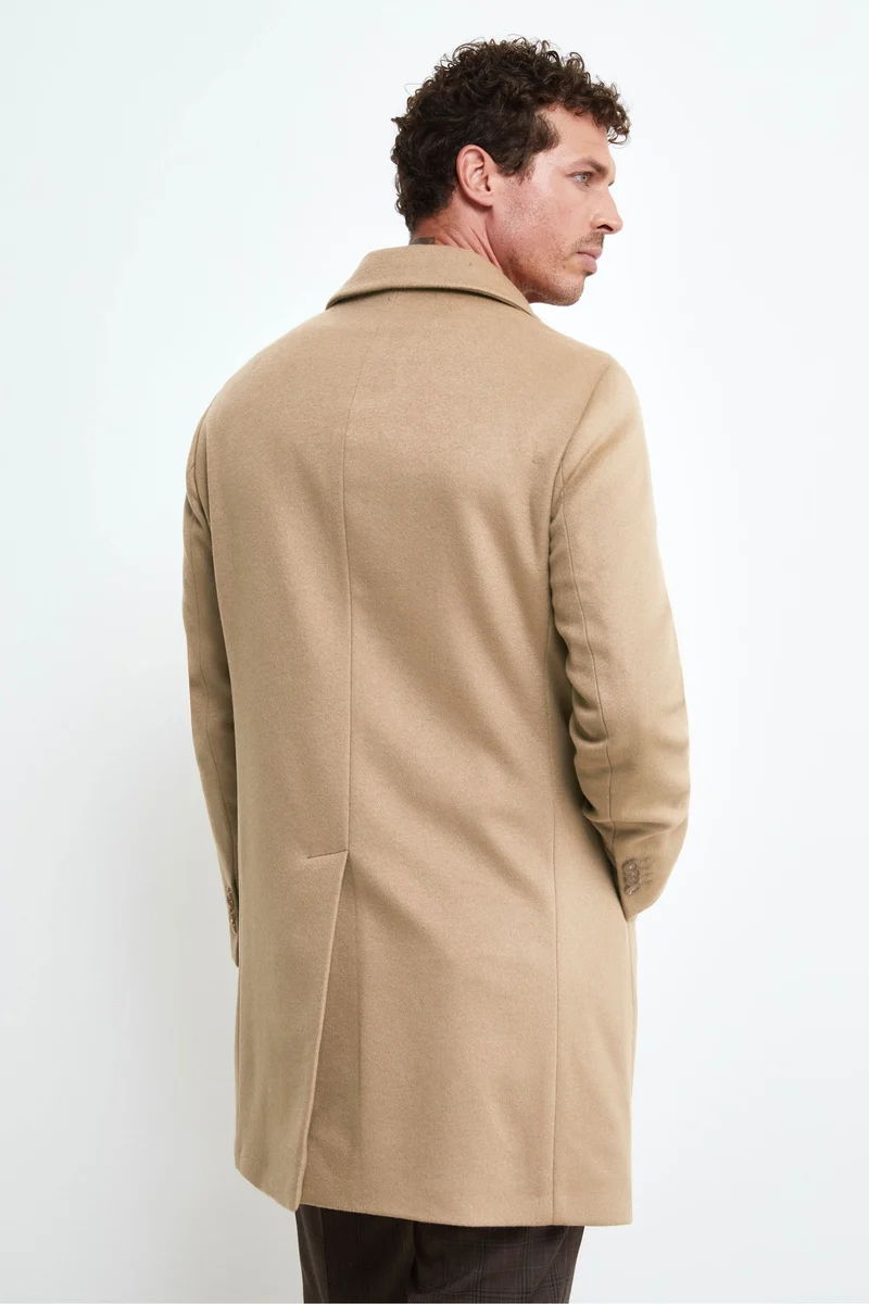 Cappotto Foderato in Cashmere - CAMMELLO