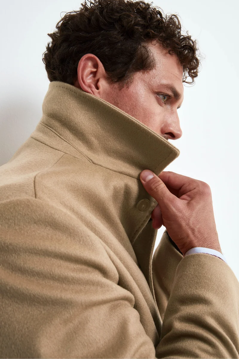 Cappotto Foderato in Cashmere - CAMMELLO