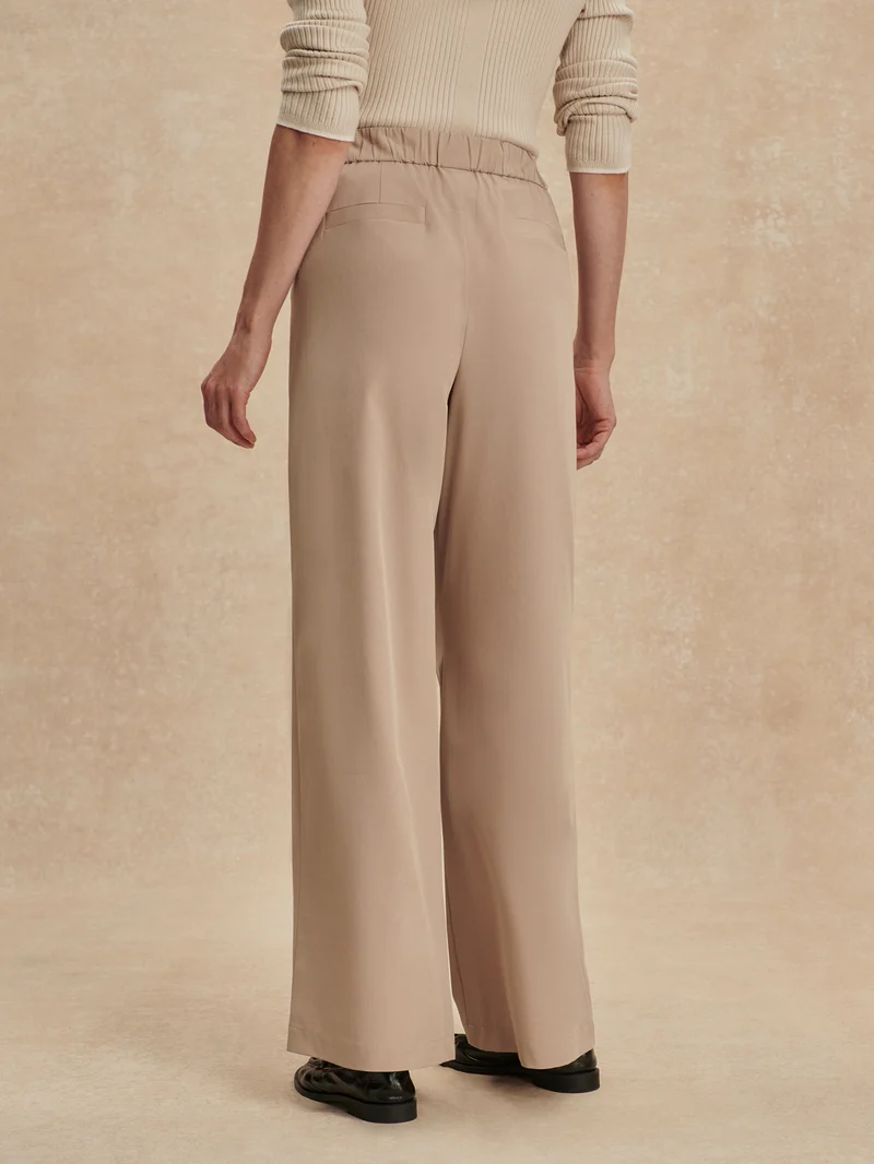 Lightweight Stretch Wide Leg Travel Pant Long