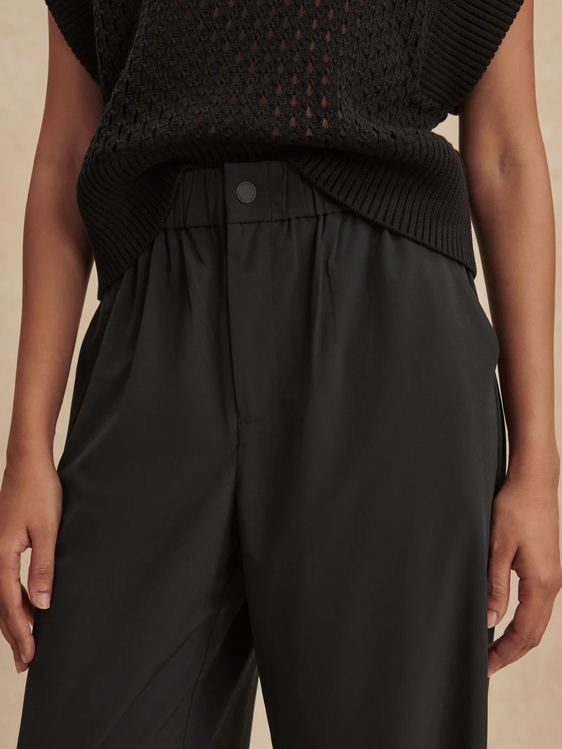 Lightweight Stretch Wide Leg Travel Pant Long