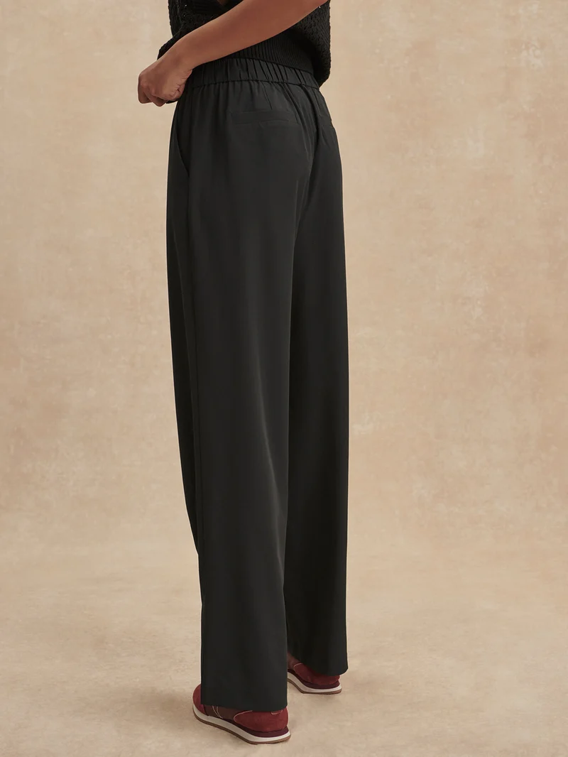 Lightweight Stretch Wide Leg Travel Pant Long
