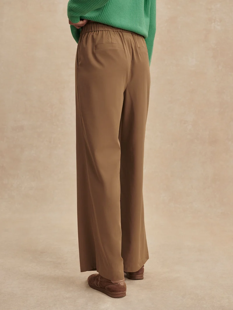 Lightweight Stretch Wide Leg Travel Pant Long