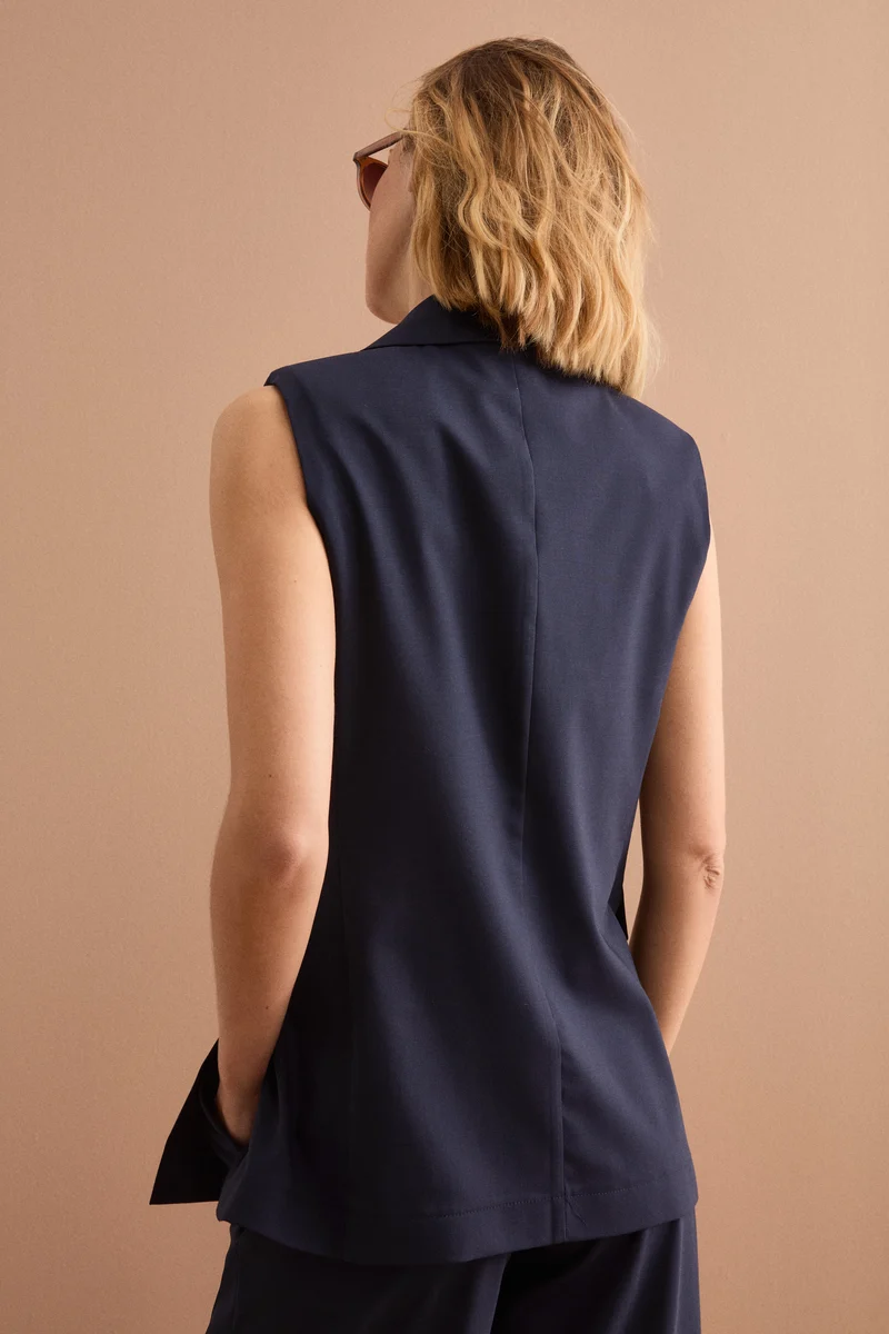 Gilet Doppiopetto da Cerimonia in Lana Vergine - BLU