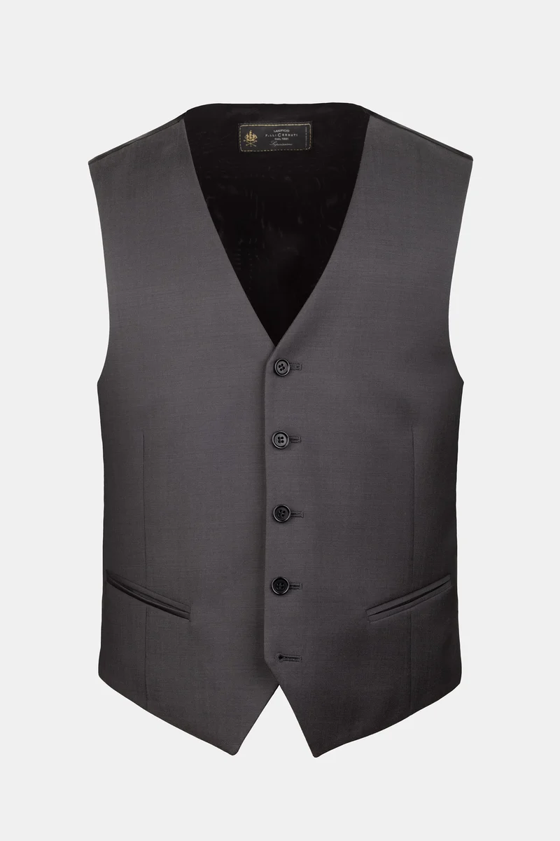 Gilet grigio in lana - ANTRACITE