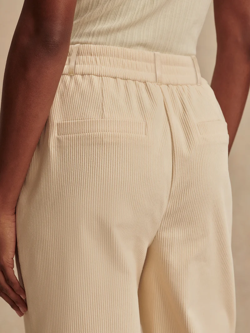 Plush Cord Straight Leg Trouser Regular