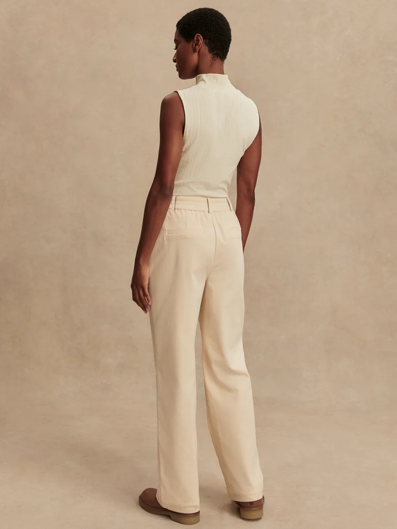 Plush Cord Straight Leg Trouser Regular