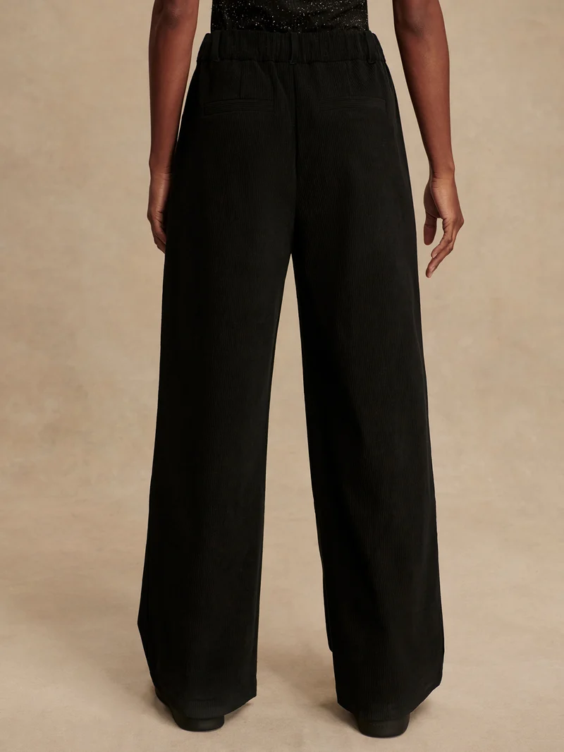 Plush Cord Wide Leg Trouser Regular