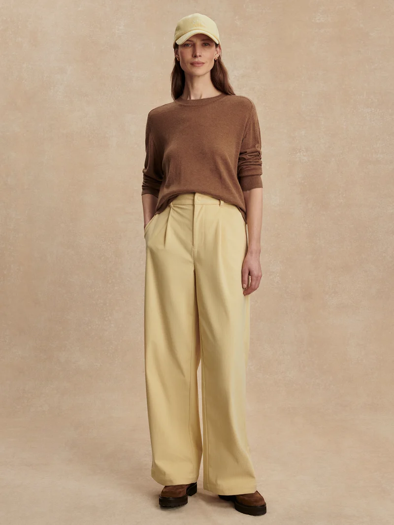 Plush Cord Wide Leg Trouser Regular