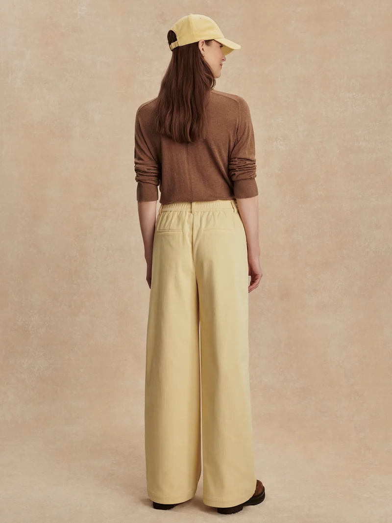 Plush Cord Wide Leg Trouser Regular