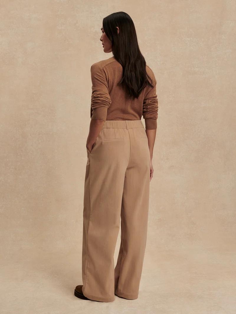 Plush Cord Wide Leg Trouser Regular