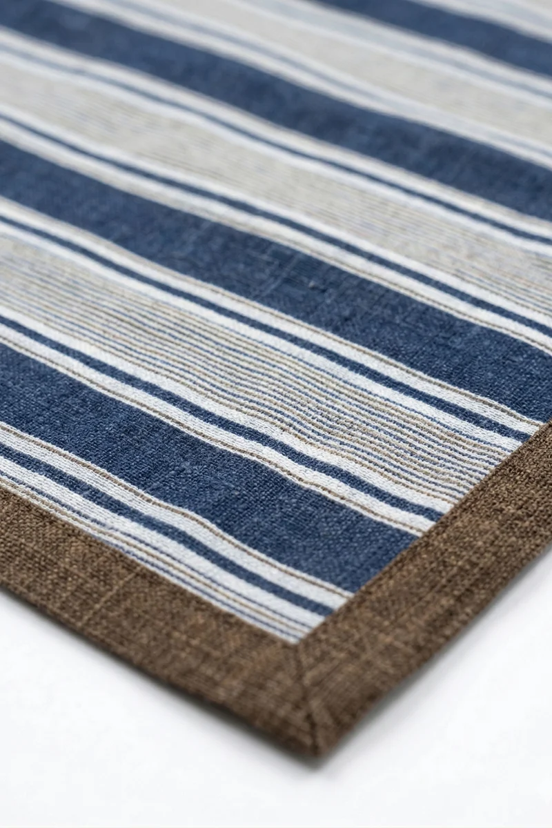 Foulard in Cotone a Righe - RIGATO BLU