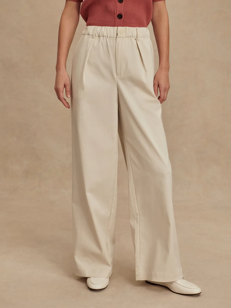 Mid Weight Stretch Wide Leg Trouser Regular