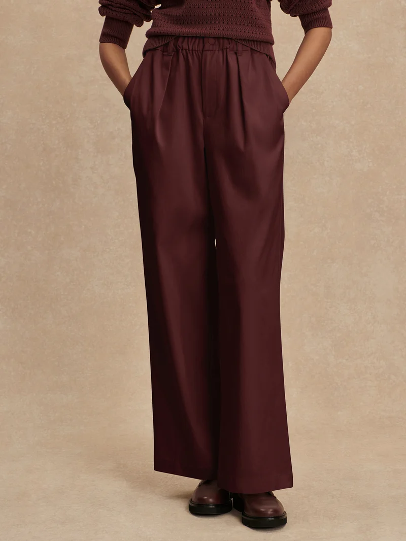 Mid Weight Stretch Wide Leg Trouser Regular