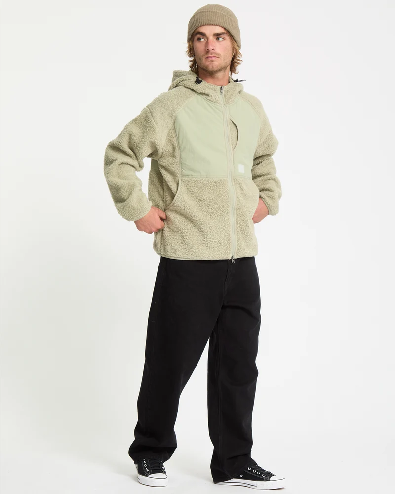 Nomaa Sherpa Kapuzenjacke - Green Tea