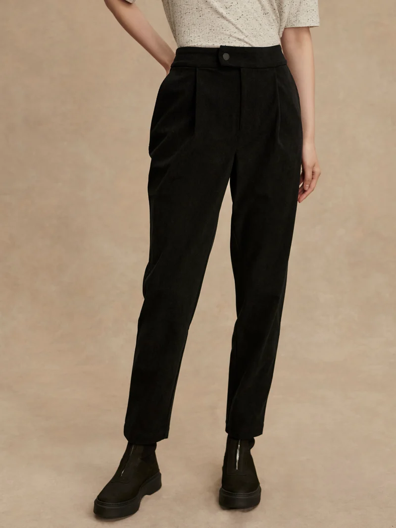 Stretch Needle Cord Tapered Trouser Long