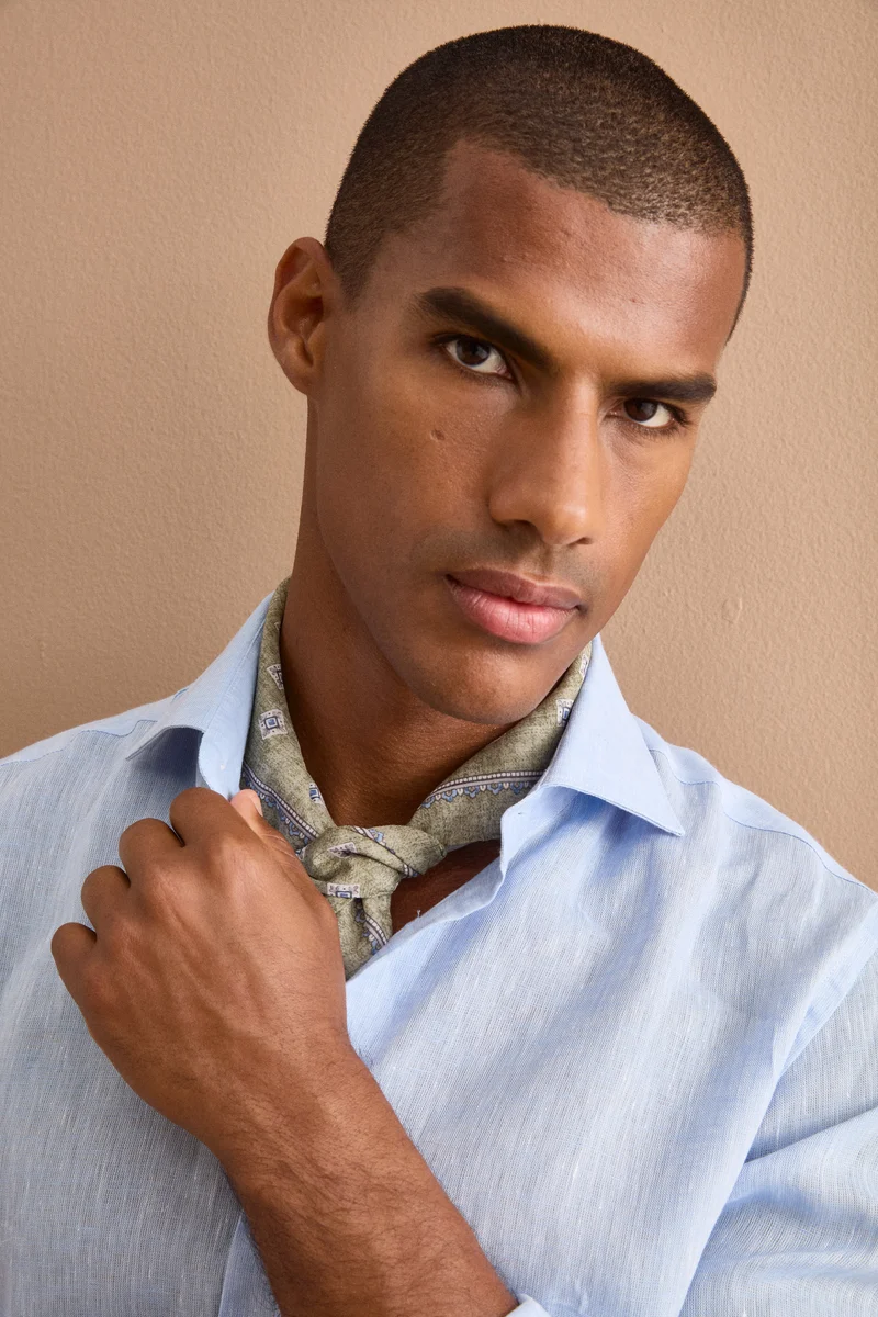 Foulard Causal in Cotone a Fantasia - FANT. VERDE