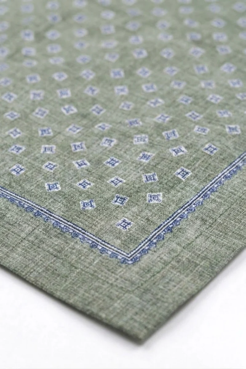 Foulard Causal in Cotone a Fantasia - FANT. VERDE