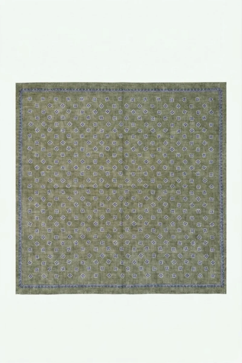 Foulard Causal in Cotone a Fantasia - FANT. VERDE