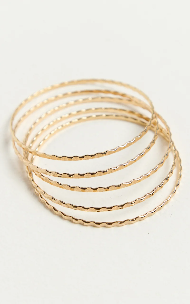 Leanora Bangle - 5 Pack Bangle in Gold