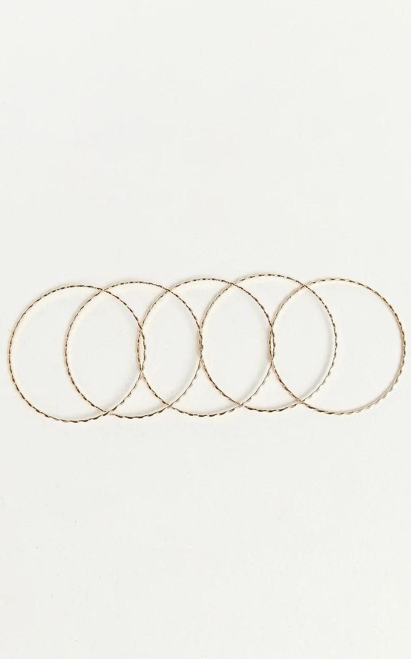 Leanora Bangle - 5 Pack Bangle in Gold
