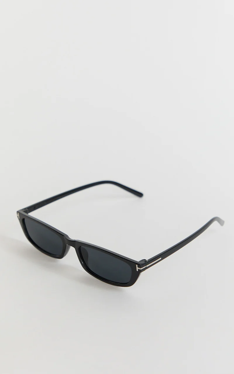 Colette Sunglasses - Small Rectangle Sunglasses in Black