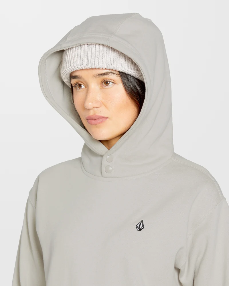 Costus Fleece Kapuzenpullover - Stone