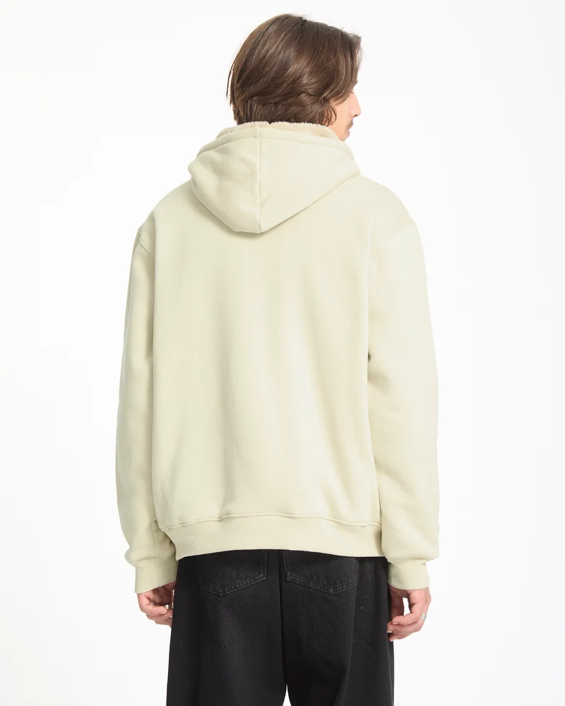 Single Stone Gefütterter Zip Hoodie - Light Beige
