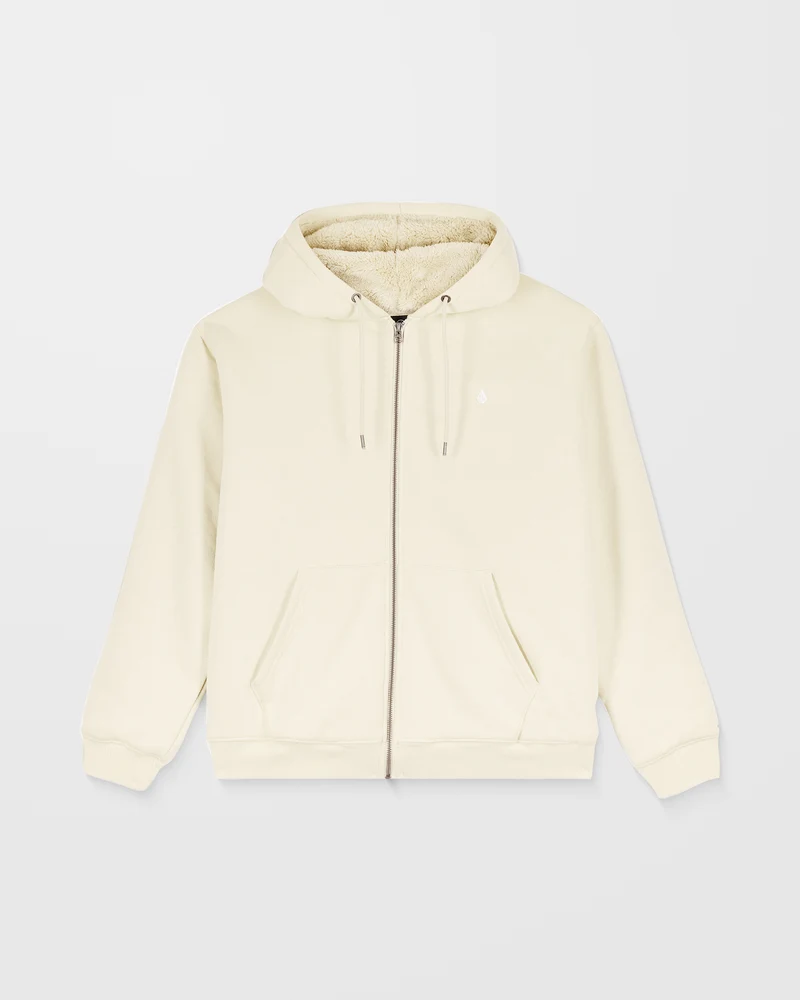 Single Stone Gefütterter Zip Hoodie - Light Beige