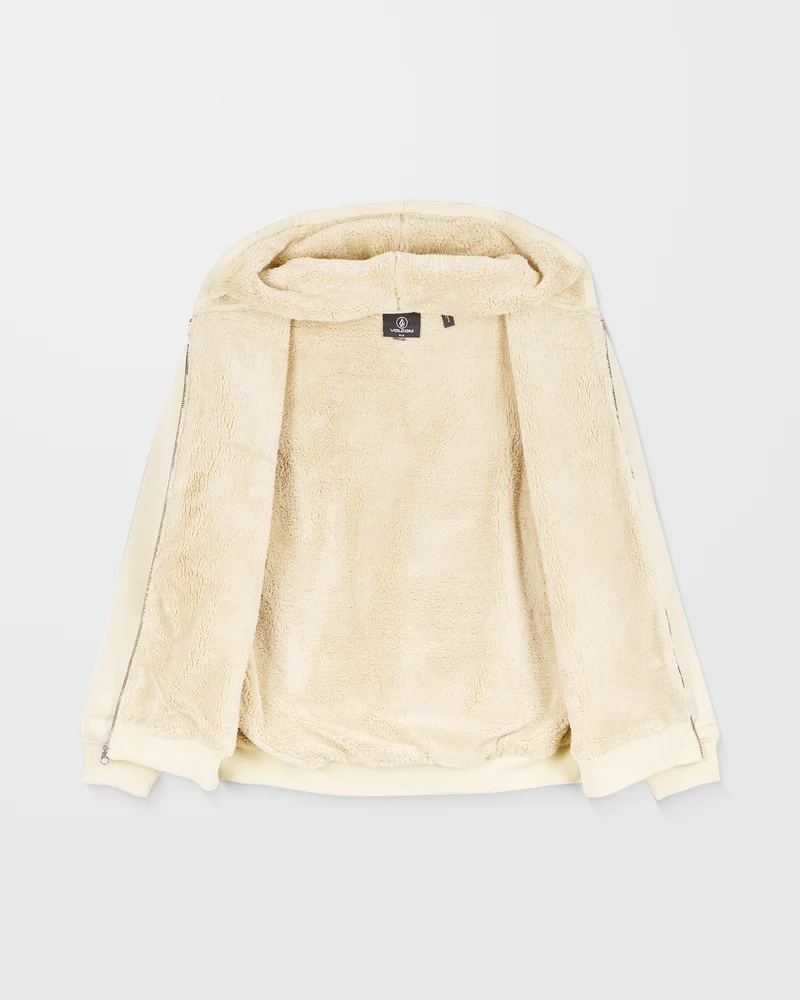 Single Stone Gefütterter Zip Hoodie - Light Beige