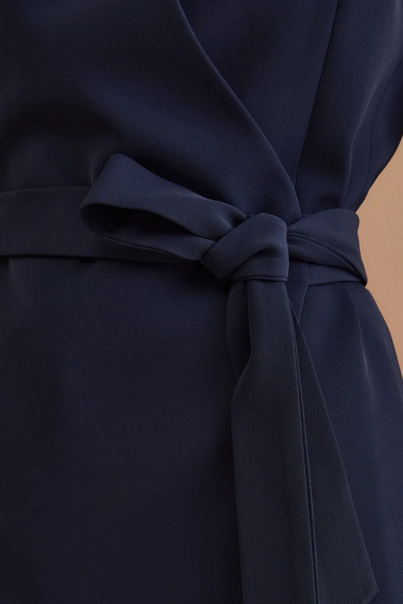 Gilet Cady da Cerimonia con Cintura - BLU