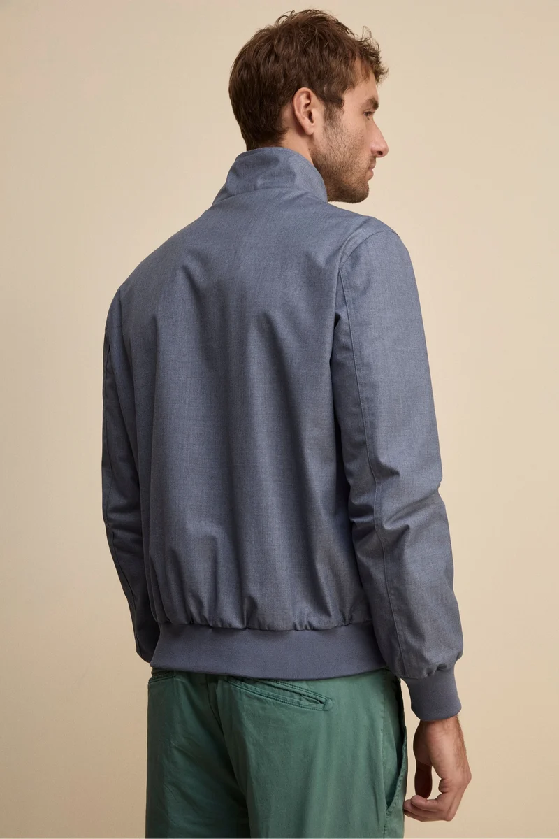 Bomber in Tessuto con Zip - DENIM
