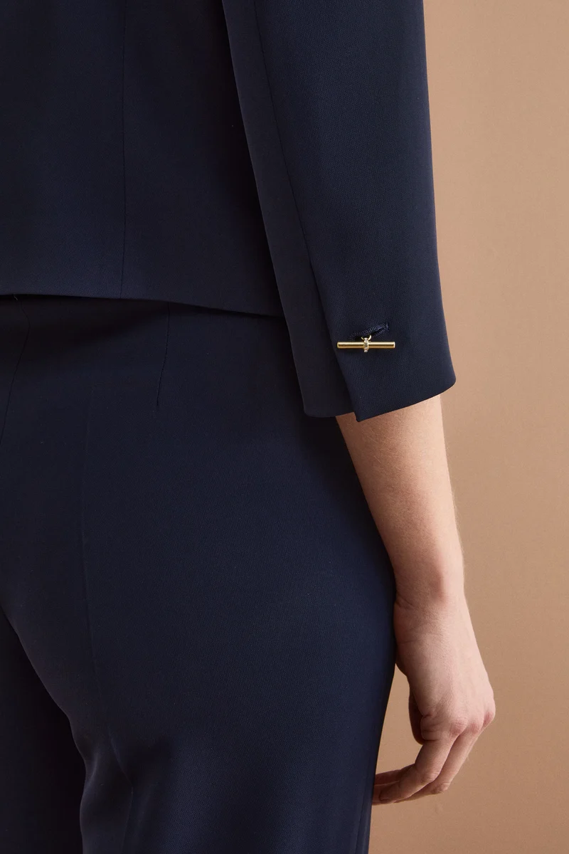 Bolero Sciancrato da Cerimonia in Cady - BLU