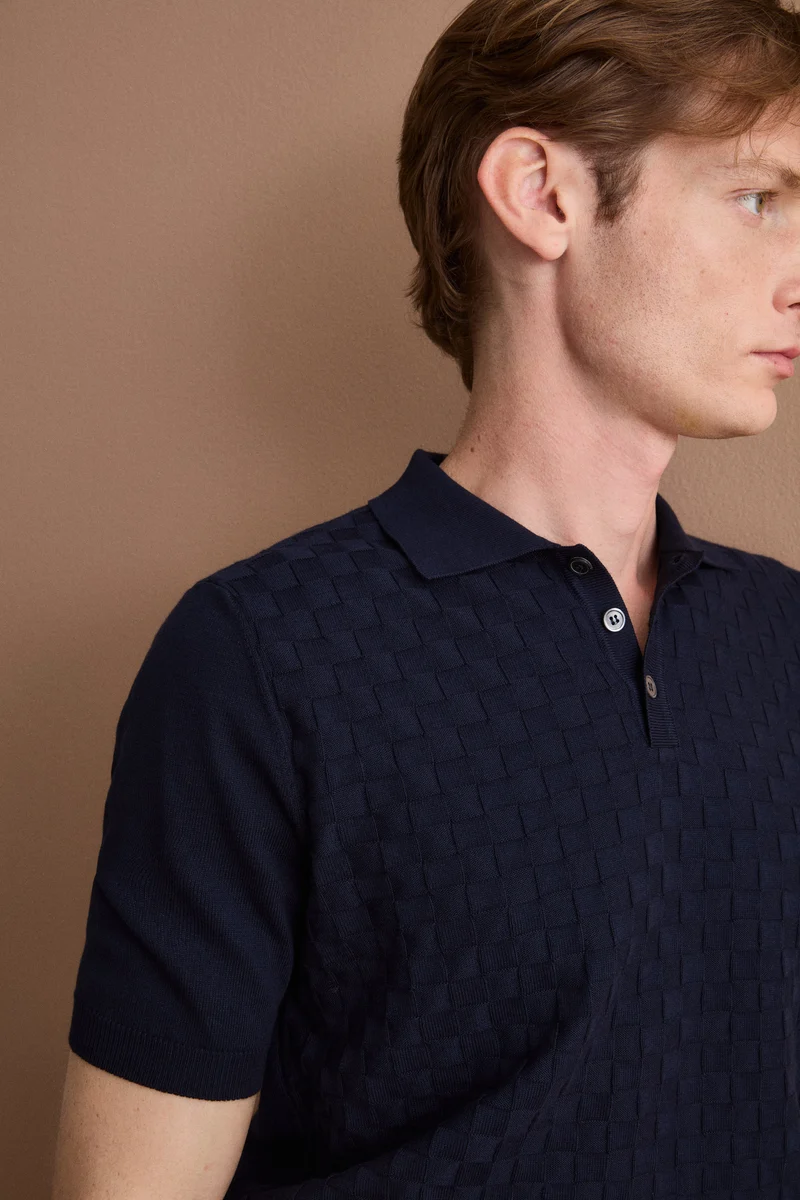 Polo Dama Mezza Manica in Cotone - BLU