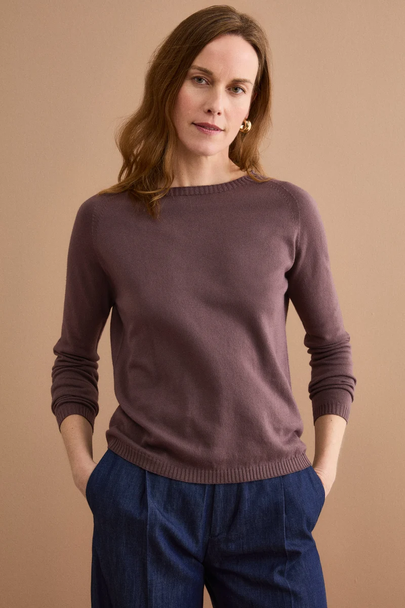 Maglia Barchetta in Cotone con Manica Raglan - TERRA