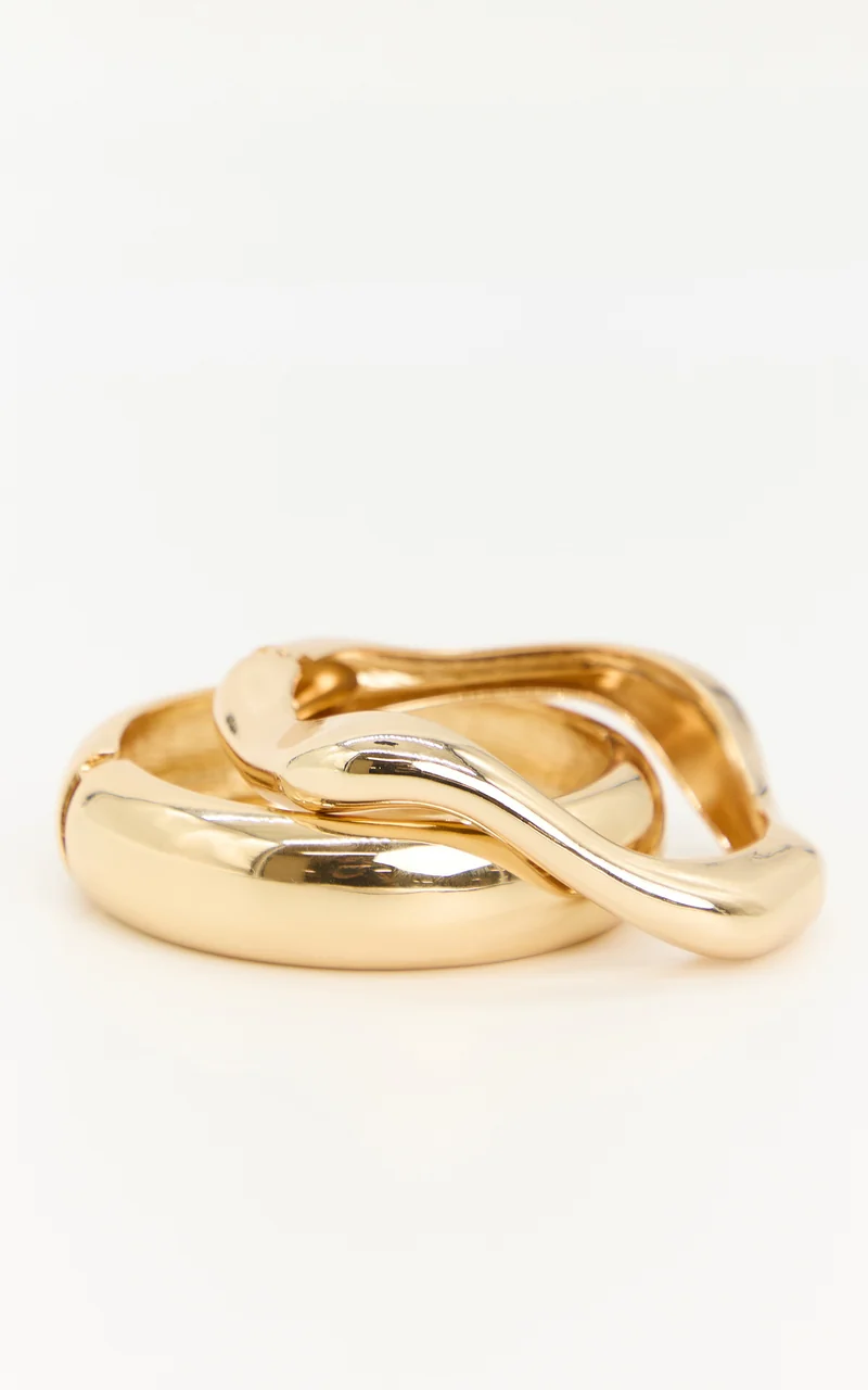 Simona Bangles - 2 Pack Bangles in Gold