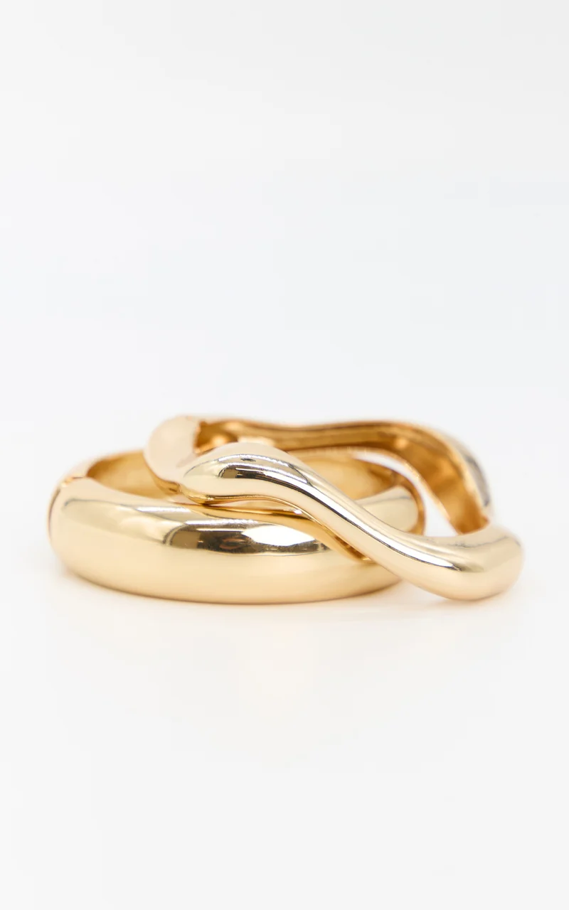 Simona Bangles - 2 Pack Bangles in Gold