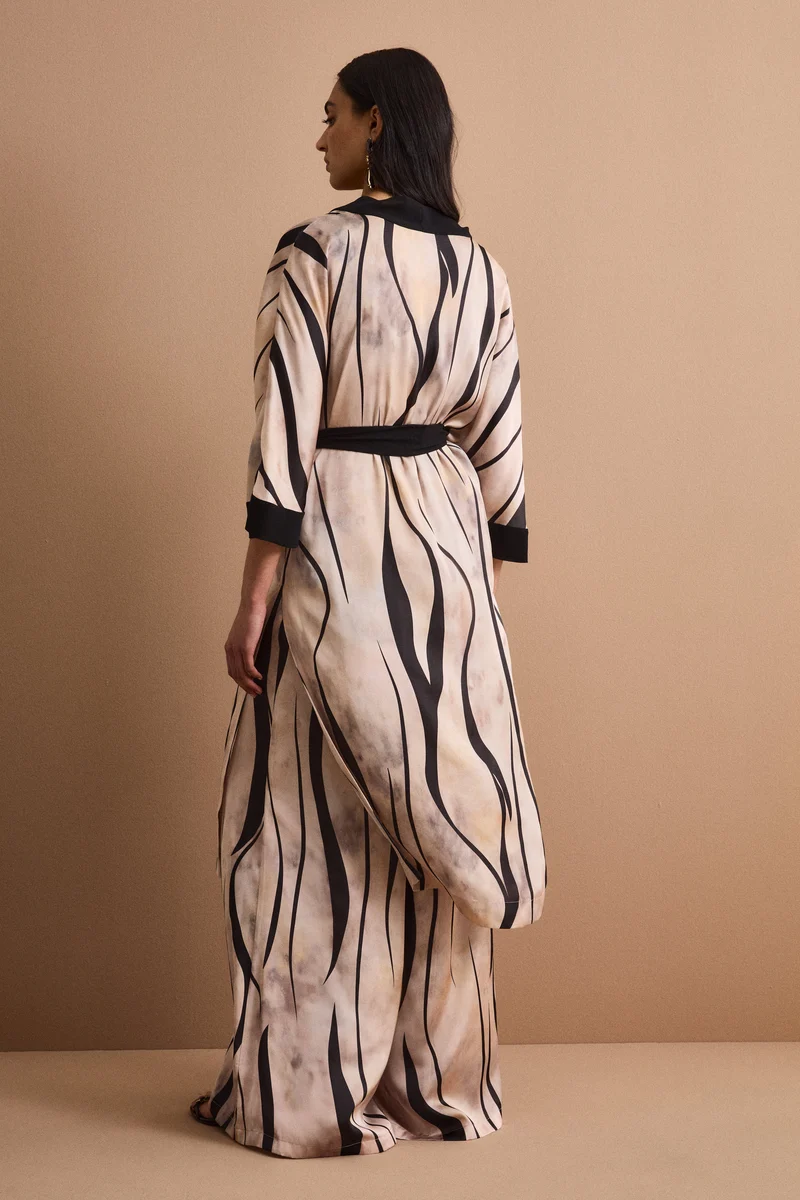 Spolverino Kimono Lungo con Cintura - FANT. ORO