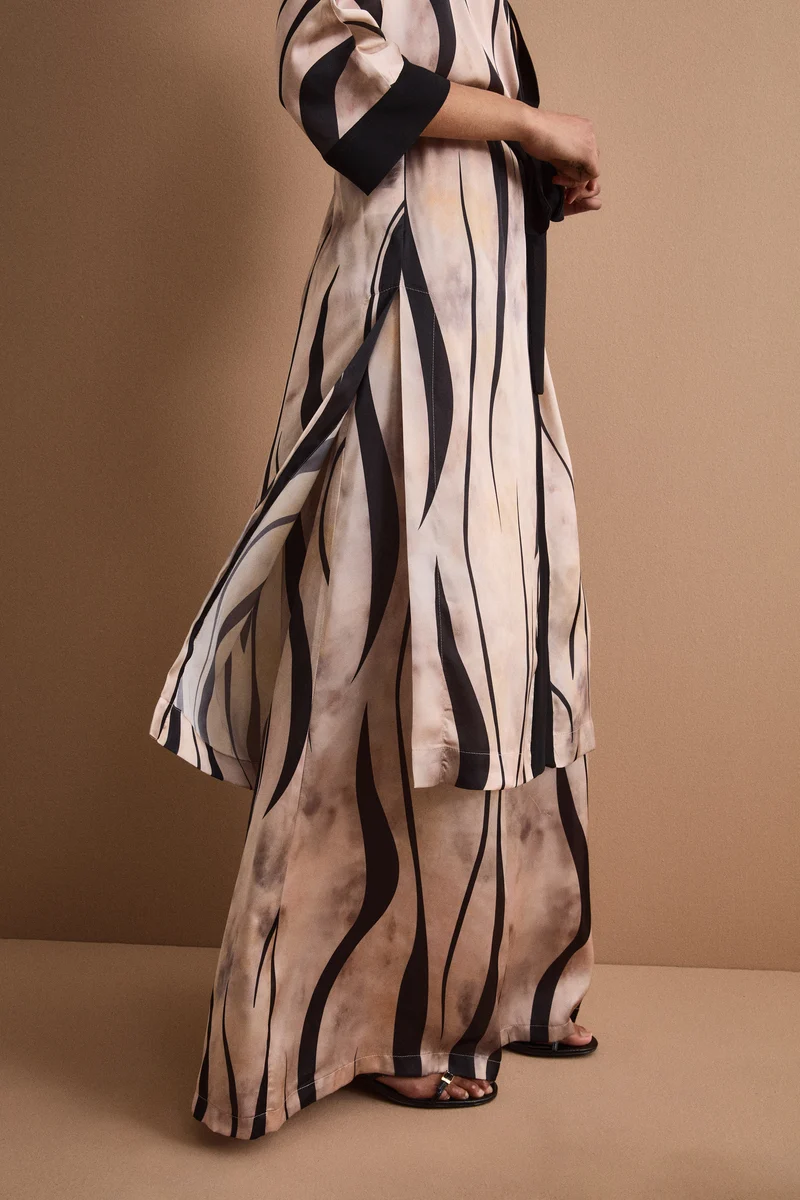 Spolverino Kimono Lungo con Cintura - FANT. ORO